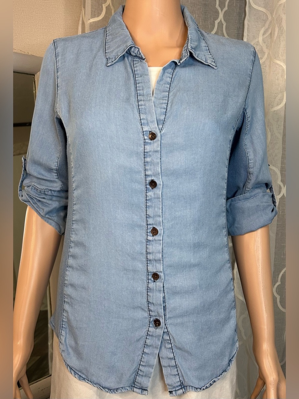 Cavalini Light Blue Denim Button-Down
